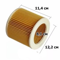 Фильтр патронный для пылесоса Karcher WD3 / WD2 / NT27/1 с фиксатором (2.863-303.0 / 6.414-552.0) - TM ES